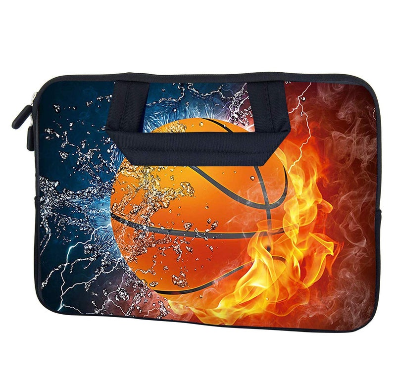 AMARY 11.6" 12 inch Laptop case Neoprene Notebook Carrying Pouch Chromebook Sleeve Ultrabook Case Tablet Cover Fit Apple MacBook Air HP DELL Lenovo Asus Samsung (Hot Basketball) - Image 3